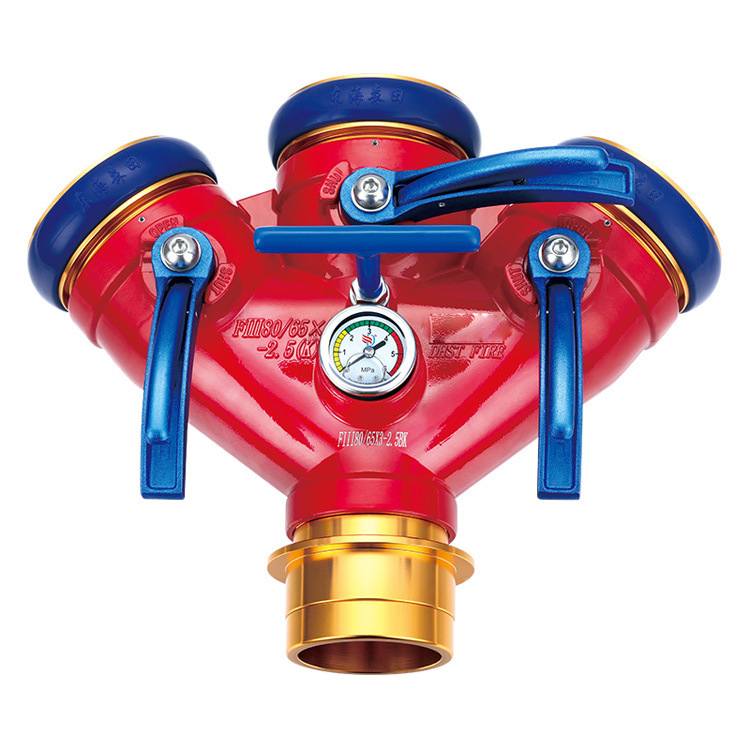 消防救援带锁二分水器