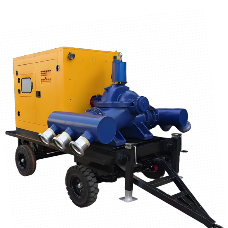 自吸中开式移动泵车